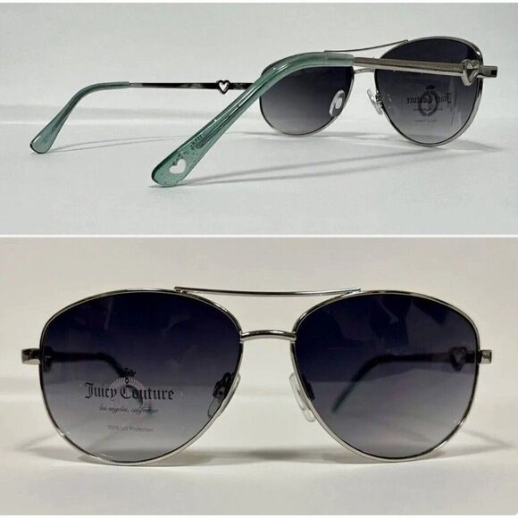 JUICY COUTURE WJC61SG18S Aviator Fashion SUNGLASSES Silver black Gradient Lens - Picture 1 of 10
